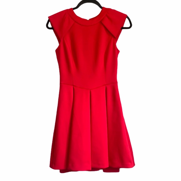 Ted Baker Dresses & Skirts - Ted Baker Kipp Red Fit Flare stretch pleated dress